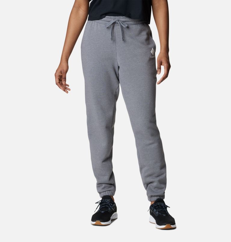 Plus Size Striped Cuff Fleece Joggers - Charcoal