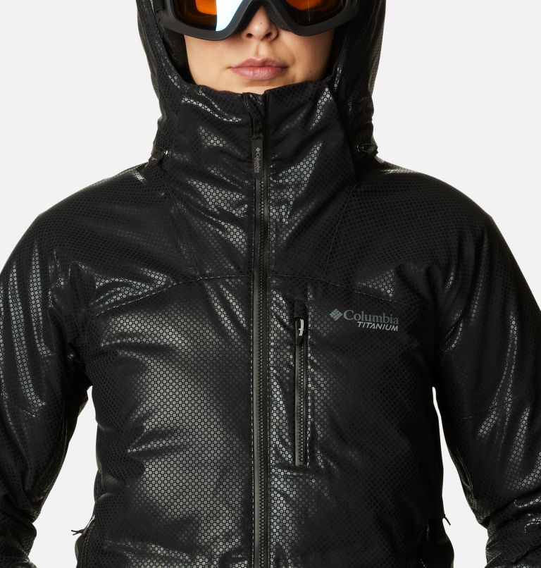 Women's Powder Keg Black Dot Waterproof Down Ski Jacket, Color: Black, image 4
