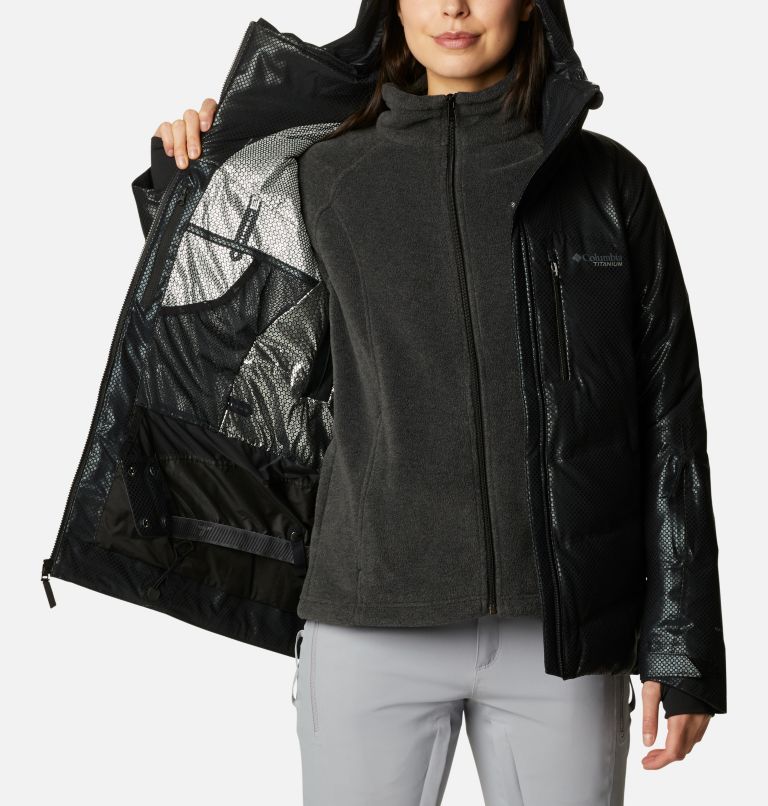 Women's Powder Keg Black Dot Waterproof Down Ski Jacket, Color: Black, image 5