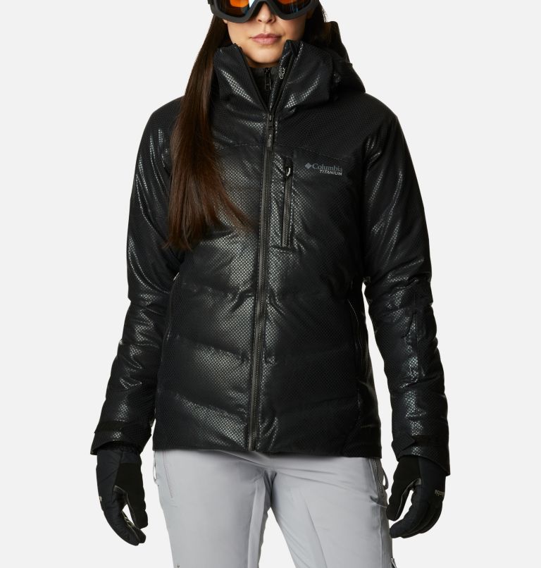 Thumbnail: Women's Powder Keg Black Dot Waterproof Down Ski Jacket, Color: Black, image 1