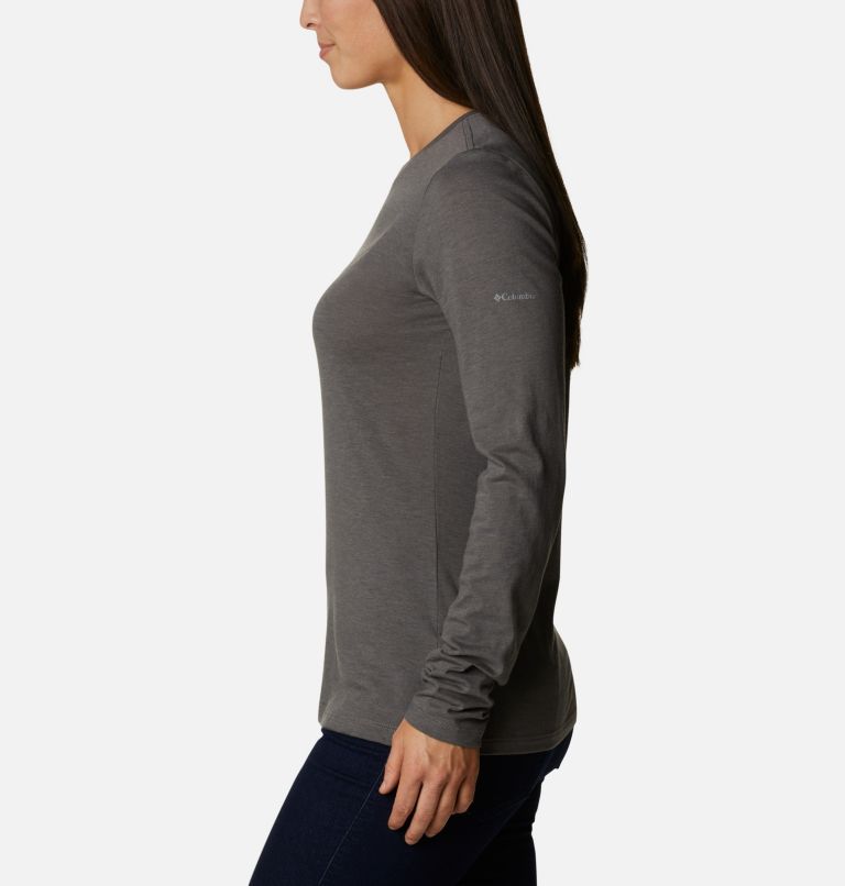 Women's Hidden Haven Long Sleeve T-Shirt, Color: Charcoal Heather, Dog, image 3