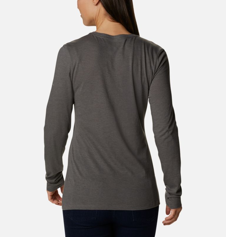 Women's Hidden Haven Long Sleeve T-Shirt, Color: Charcoal Heather, Dog, image 2