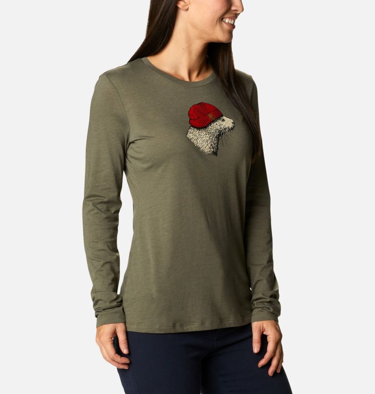 Hidden Haven LS Tee | 397 | M, Color: Stone Green Heather, Otter, image 5