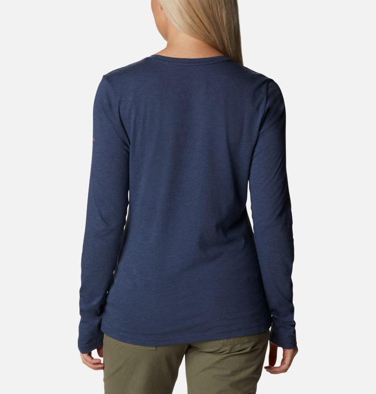 Thumbnail: T-shirt Manches Longues Hidden Haven Femme, Color: Nocturnal Heather, Bearly Print, image 2
