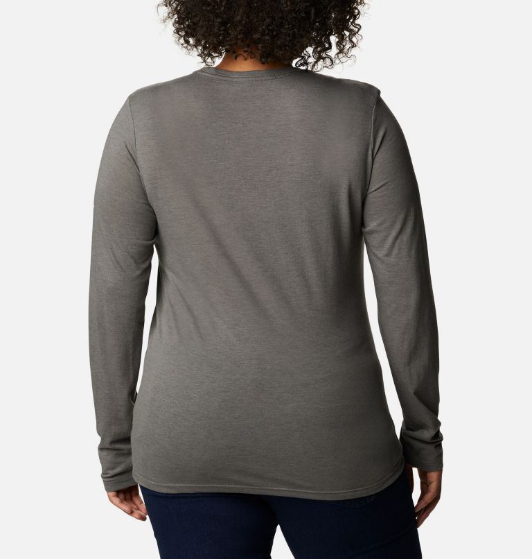 T-shirt à manches longues Hidden Haven pour femme - Grandes tailles, Color: Charcoal Heather, Dog, image 2