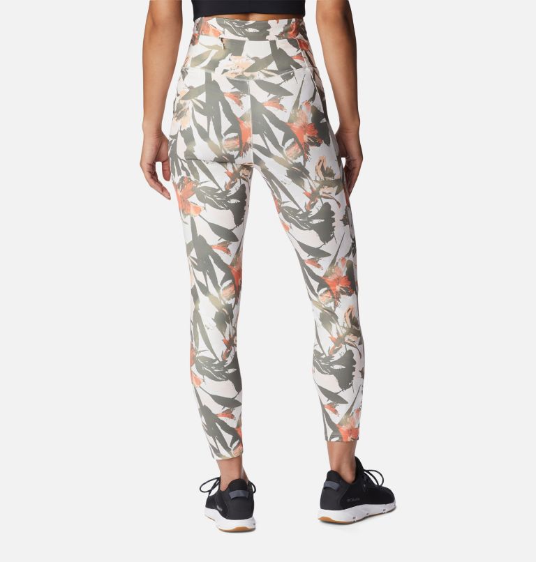 Women's Weekend Adventure 7/8 Leggings, Color: Chalk, Floriculture, image 2