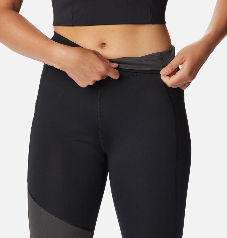 Women's Columbia Lodge Colorblock Tights, Color: Black, Shark, image 4