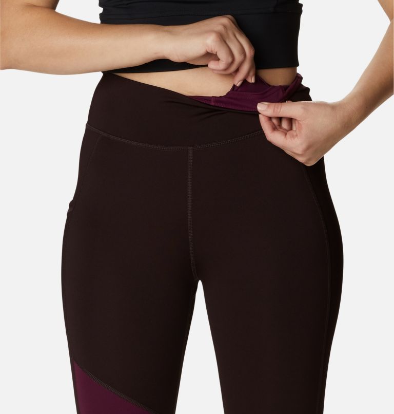 Women's Columbia Lodge Colorblock Tights, Color: New Cinder, Marionberry, image 4