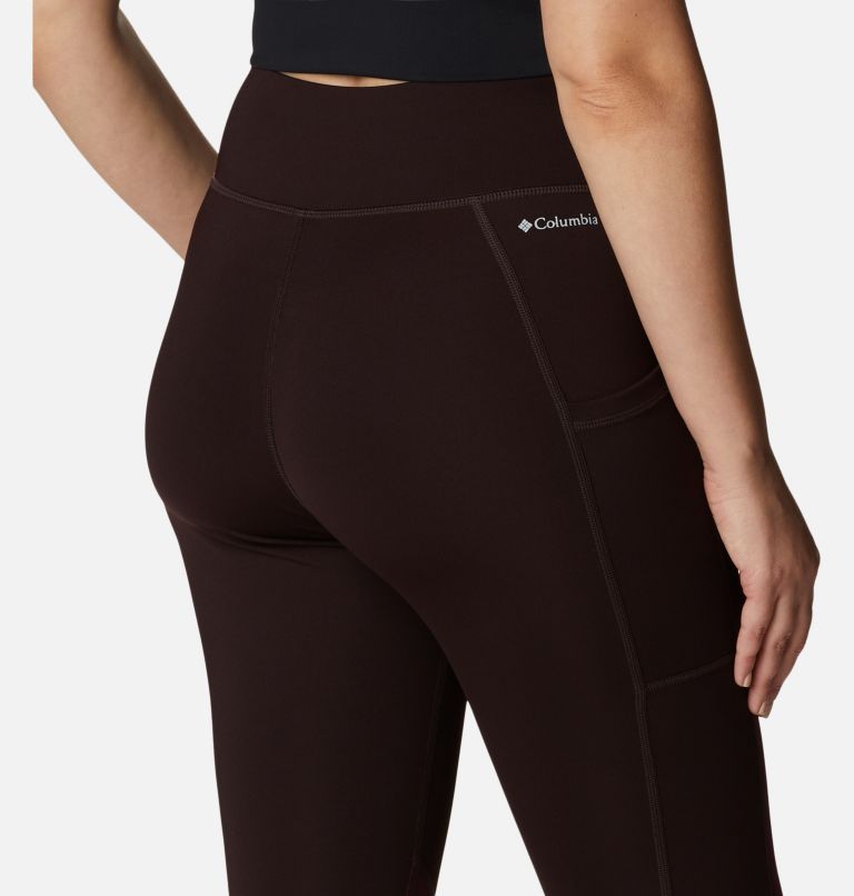 Columbia Lodge color block leggings in burgundy