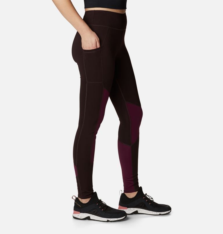 Women's Columbia Lodge Colorblock Tights, Color: New Cinder, Marionberry, image 6