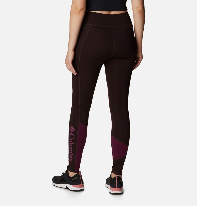Women's Columbia Lodge Colorblock Tights, Color: New Cinder, Marionberry, image 2