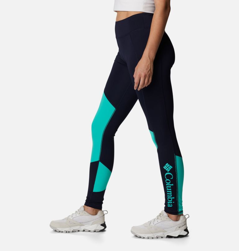Collant à blocs de couleur Columbia Lodge Femme, Color: Dark Nocturnal, Electric Turquoise, image 3
