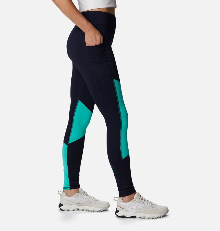 Collant à blocs de couleur Columbia Lodge Femme, Color: Dark Nocturnal, Electric Turquoise, image 6