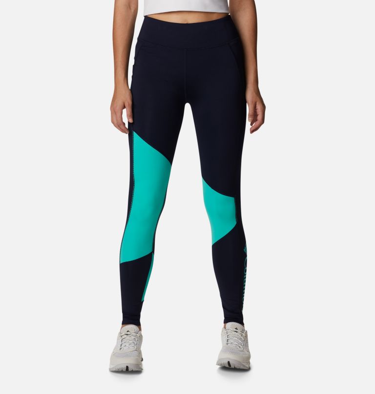 Collant à blocs de couleur Columbia Lodge Femme, Color: Dark Nocturnal, Electric Turquoise, image 1