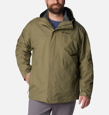 Columbia Mens Jacket Green Color 2 in 1 Microtex Included Interchange L