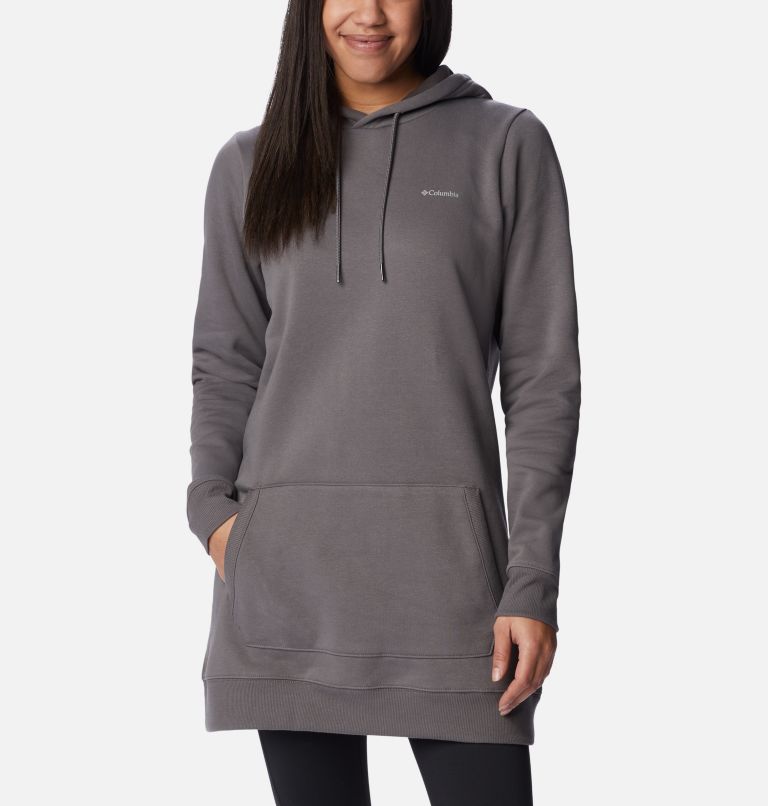 Thumbnail: Women's Rush Valley Long Hoodie, Color: City Grey, image 1