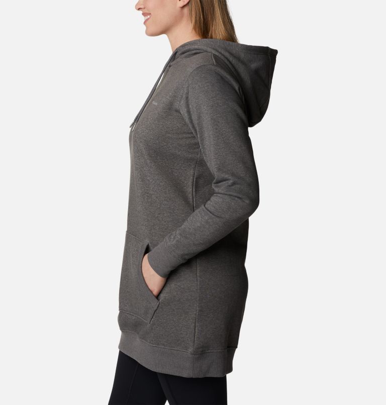 Women's Rush Valley Long Hoodie, Color: Charcoal Heather, image 3