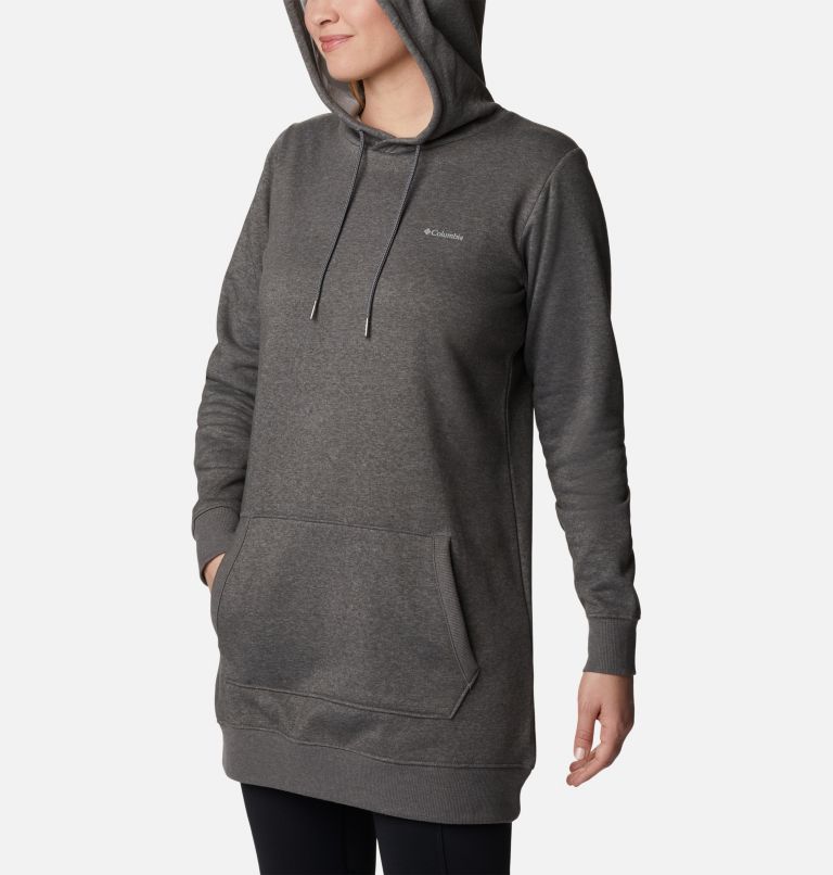 Thumbnail: Women's Rush Valley Long Hoodie, Color: Charcoal Heather, image 5