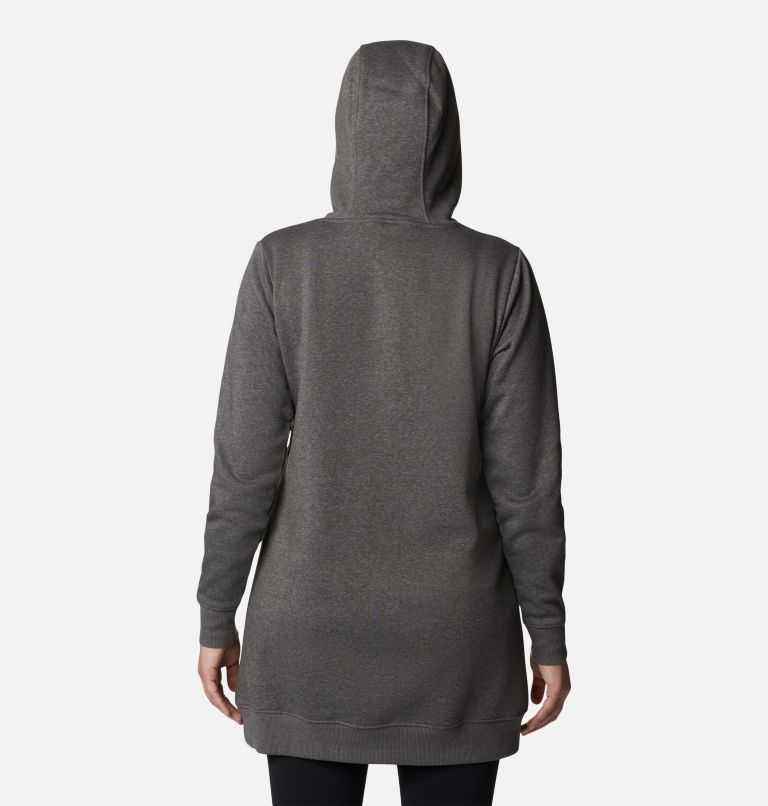 Women's Rush Valley Long Hoodie, Color: Charcoal Heather, image 2