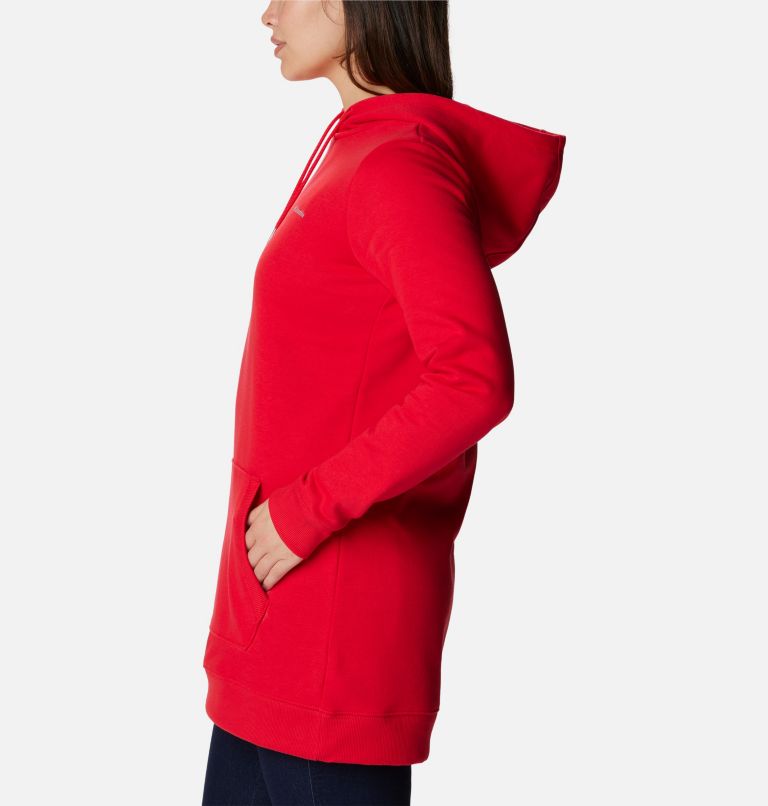 Women's Rush Valley Long Hoodie, Color: Red Lily, image 3