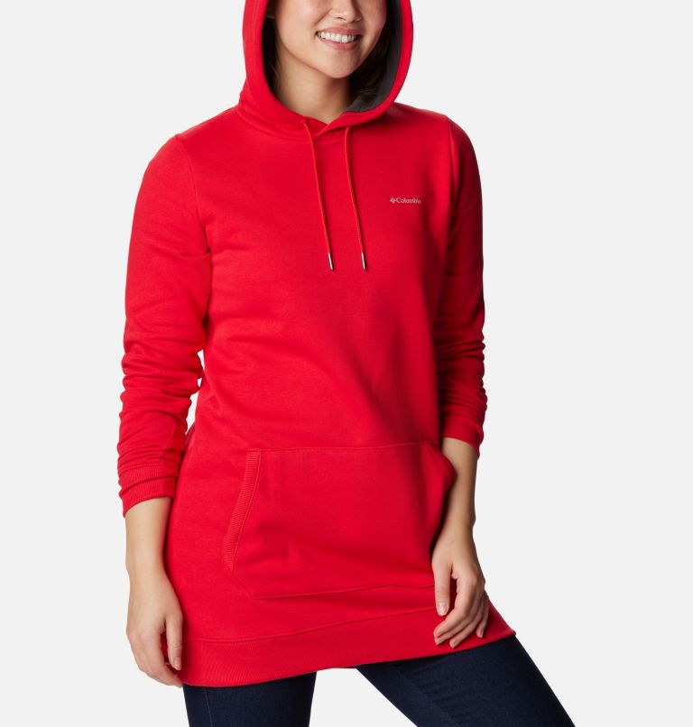 Thumbnail: Women's Rush Valley Long Hoodie, Color: Red Lily, image 5
