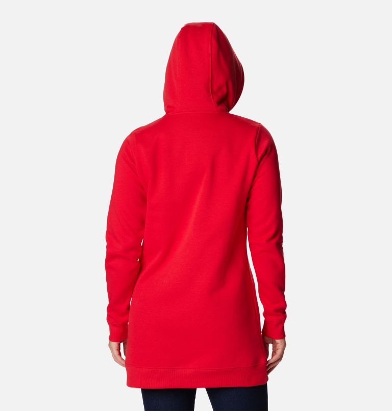 Women's Rush Valley Long Hoodie, Color: Red Lily, image 2
