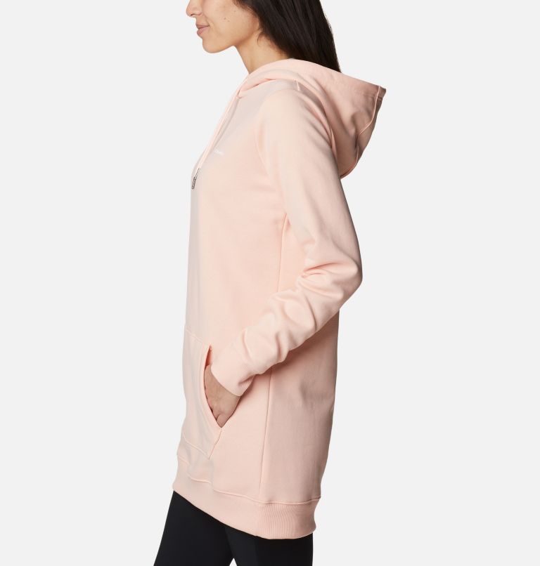 Thumbnail: Women's Rush Valley Long Hoodie, Color: Peach Blossom, image 3