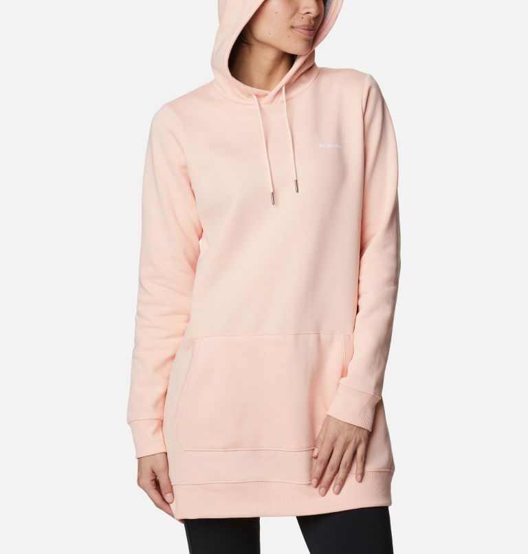 Women's Rush Valley Long Hoodie, Color: Peach Blossom, image 5