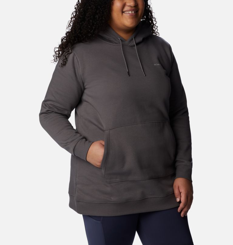 Thumbnail: Women's Rush Valley Long Hoodie - Plus Size, Color: City Grey, image 5
