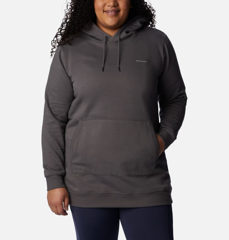 Thumbnail: Women's Rush Valley Long Hoodie - Plus Size, Color: City Grey, image 1