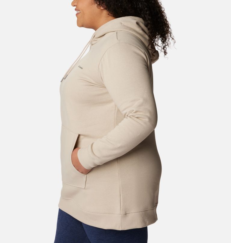 Thumbnail: Women's Rush Valley Long Hoodie - Plus Size, Color: Ancient Fossil, image 3