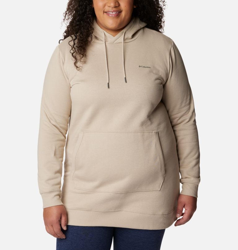Thumbnail: Women's Rush Valley Long Hoodie - Plus Size, Color: Ancient Fossil, image 1