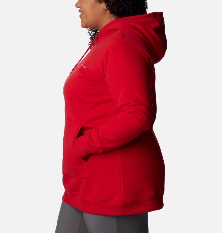Thumbnail: Women's Rush Valley Long Hoodie - Plus Size, Color: Red Lily, image 3