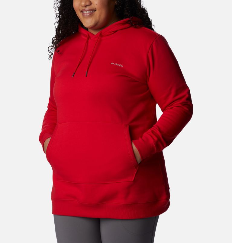 Thumbnail: Women's Rush Valley Long Hoodie - Plus Size, Color: Red Lily, image 5