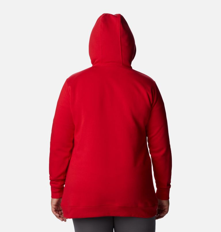 Women's Rush Valley Long Hoodie - Plus Size, Color: Red Lily, image 2