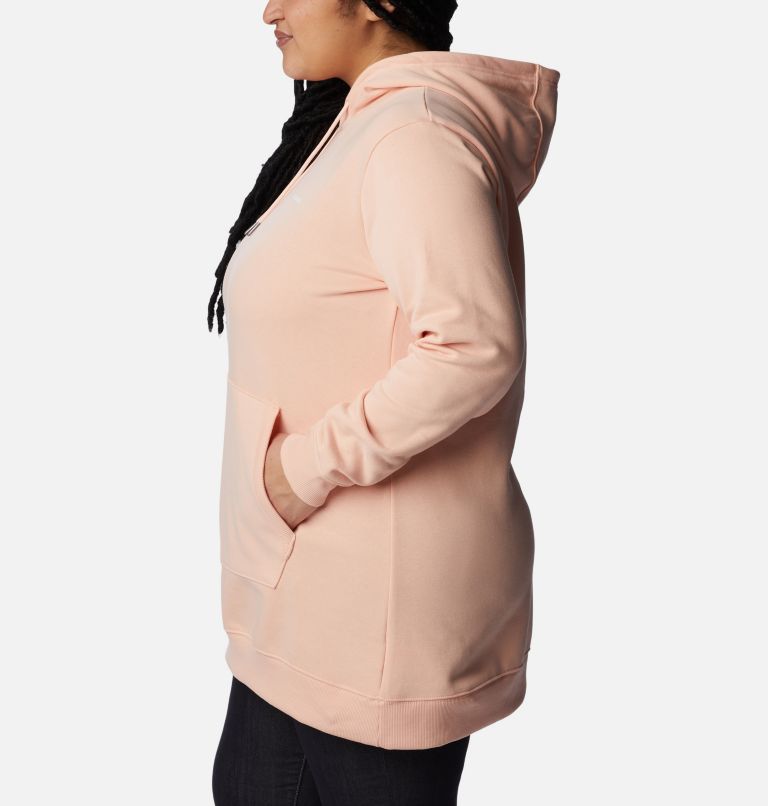 Thumbnail: Women's Rush Valley Long Hoodie - Plus Size, Color: Peach Blossom, image 3