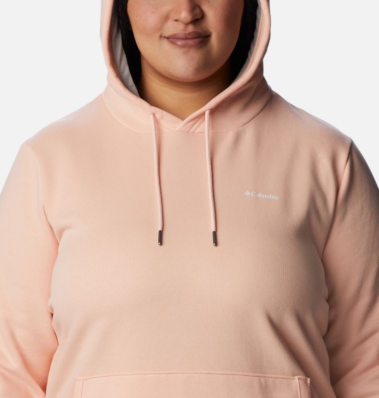 Thumbnail: Women's Rush Valley Long Hoodie - Plus Size, Color: Peach Blossom, image 4