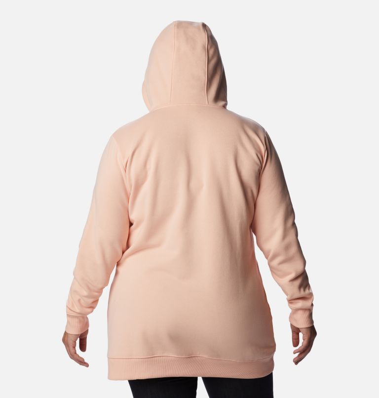 Thumbnail: Women's Rush Valley Long Hoodie - Plus Size, Color: Peach Blossom, image 2