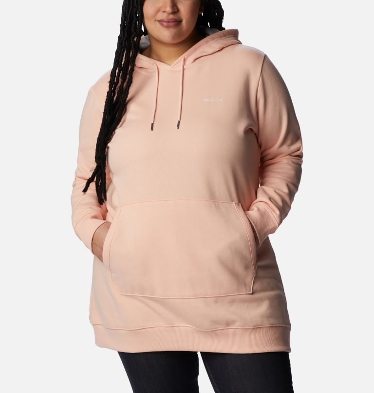 Thumbnail: Women's Rush Valley Long Hoodie - Plus Size, Color: Peach Blossom, image 1