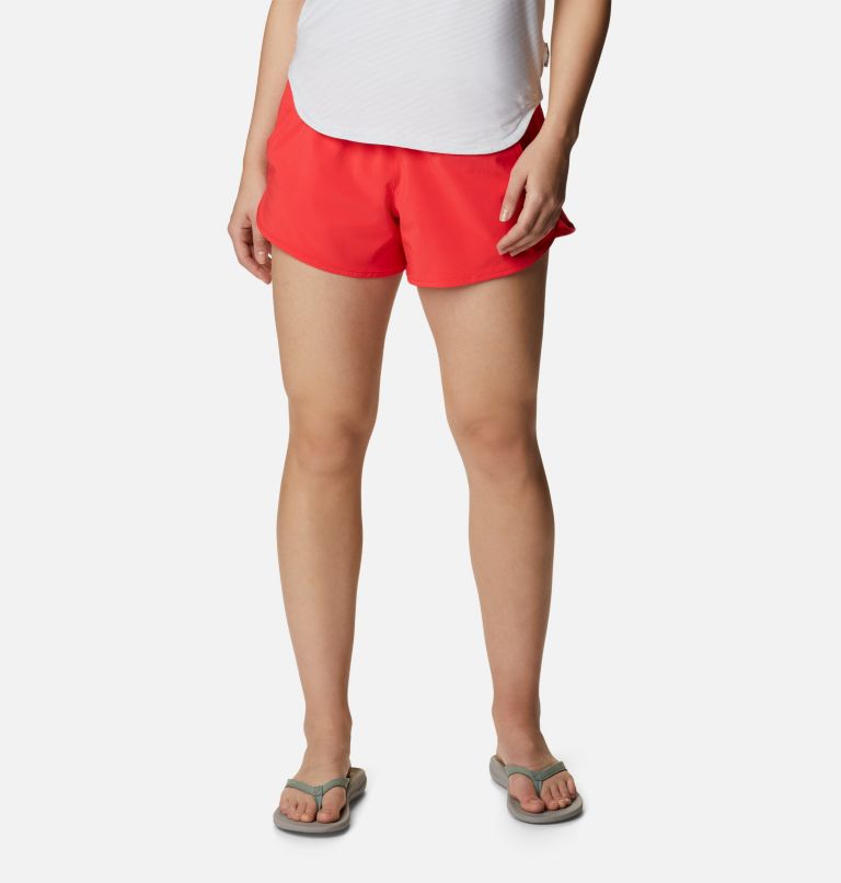 Women's Bogata Bay Stretch Shorts, Color: Red Hibiscus, image 1