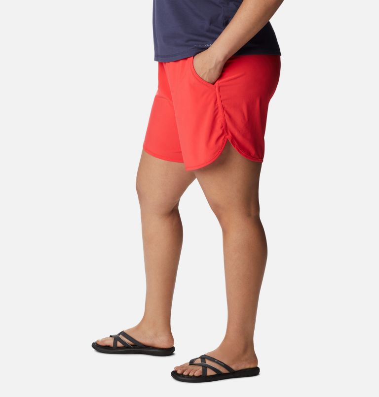 Women's Bogata Bay Stretch Shorts - Plus Size, Color: Red Hibiscus