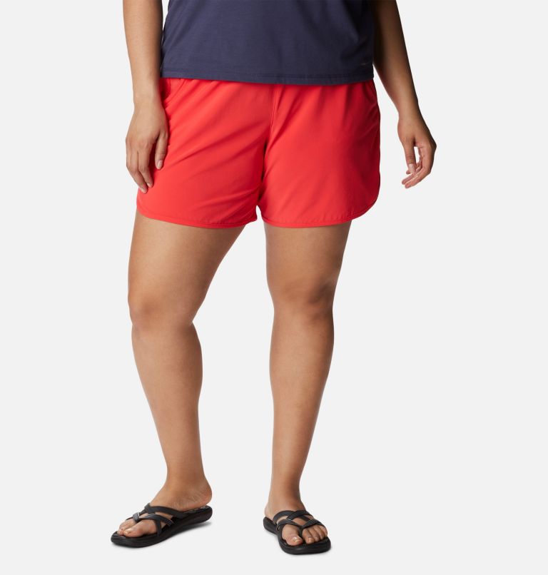 Women's Bogata Bay Stretch Shorts - Plus Size, Color: Red Hibiscus