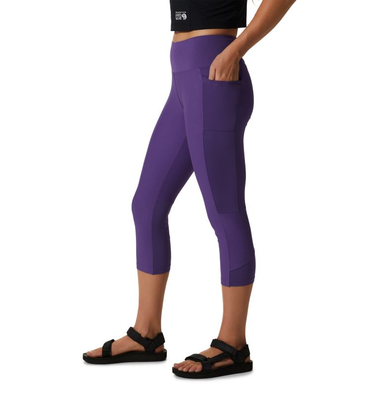 Women's Mountain Stretch Capri, Color: Purple Jewel