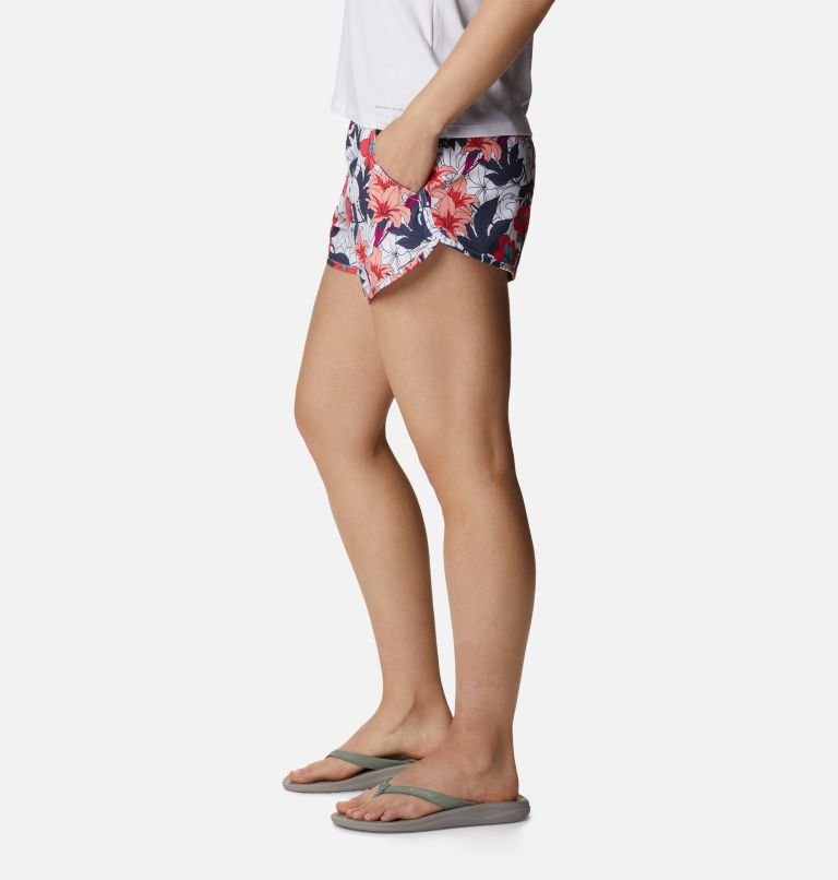 Thumbnail: Women's Bogata Bay Stretch Printed Shorts, Color: White Lakeshore Floral Multi, image 3