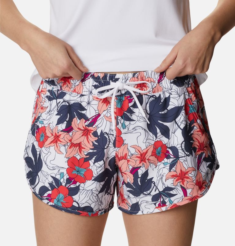Women's Bogata Bay Stretch Printed Shorts, Color: White Lakeshore Floral Multi, image 4