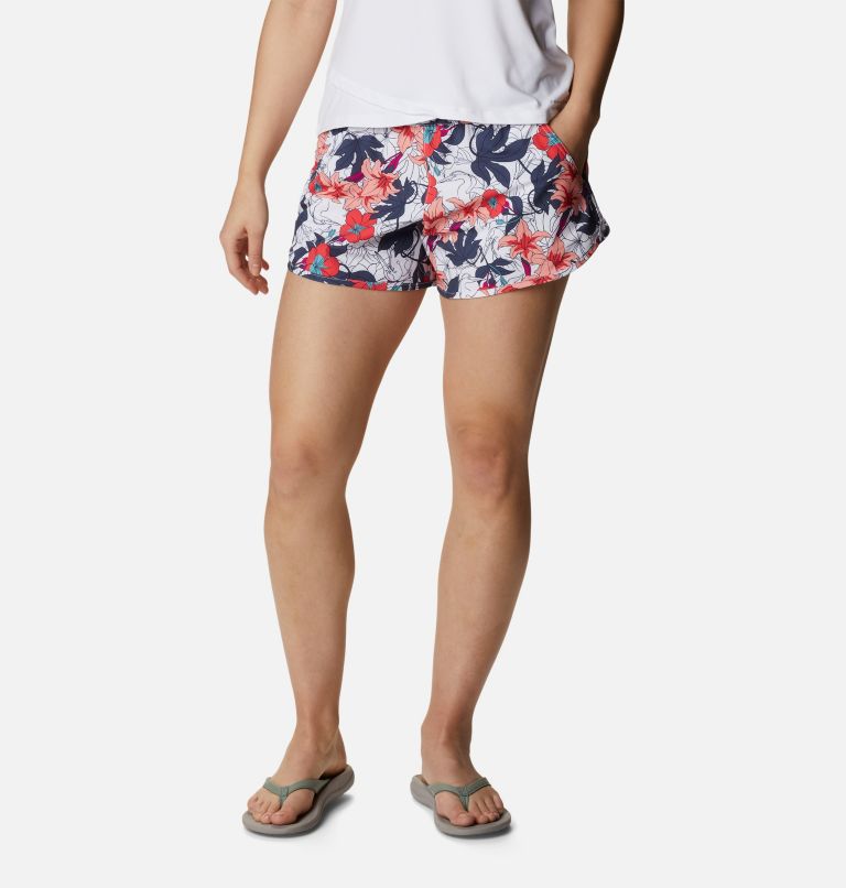 Women's Bogata Bay Stretch Printed Shorts, Color: White Lakeshore Floral Multi, image 1