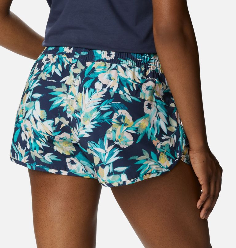 Women's Bogata Bay Stretch Printed Shorts, Color: Bright Aqua, Wisterian, image 5