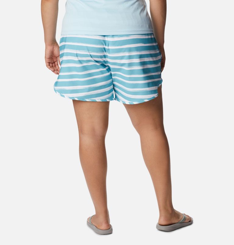 Women's Bogata Bay Stretch Printed Shorts - Plus Size, Color: Sea Wave Brush Stripe
