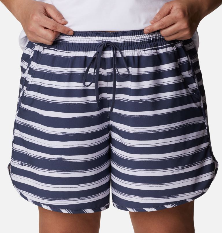 Women's Bogata Bay Stretch Printed Shorts - Plus Size, Color: Nocturnal Brush Stripe, image 4