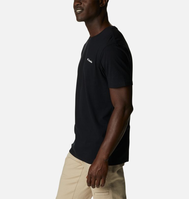 T-shirt Graphique en Coton Biologique Blazing Trail Homme, Color: Black, Hike On, image 3